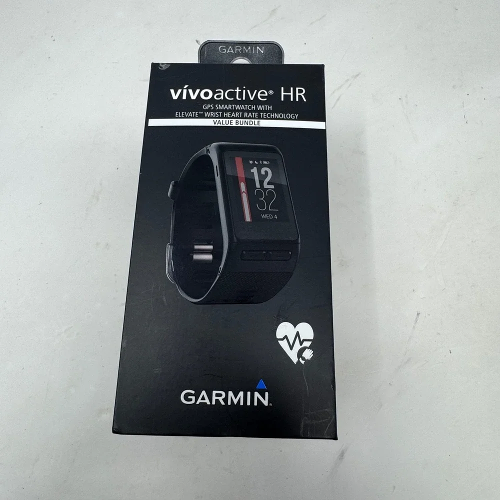Garmin Vivoactive HR GPS Smartwatch Black Value Bundle For Parts or Repair Only